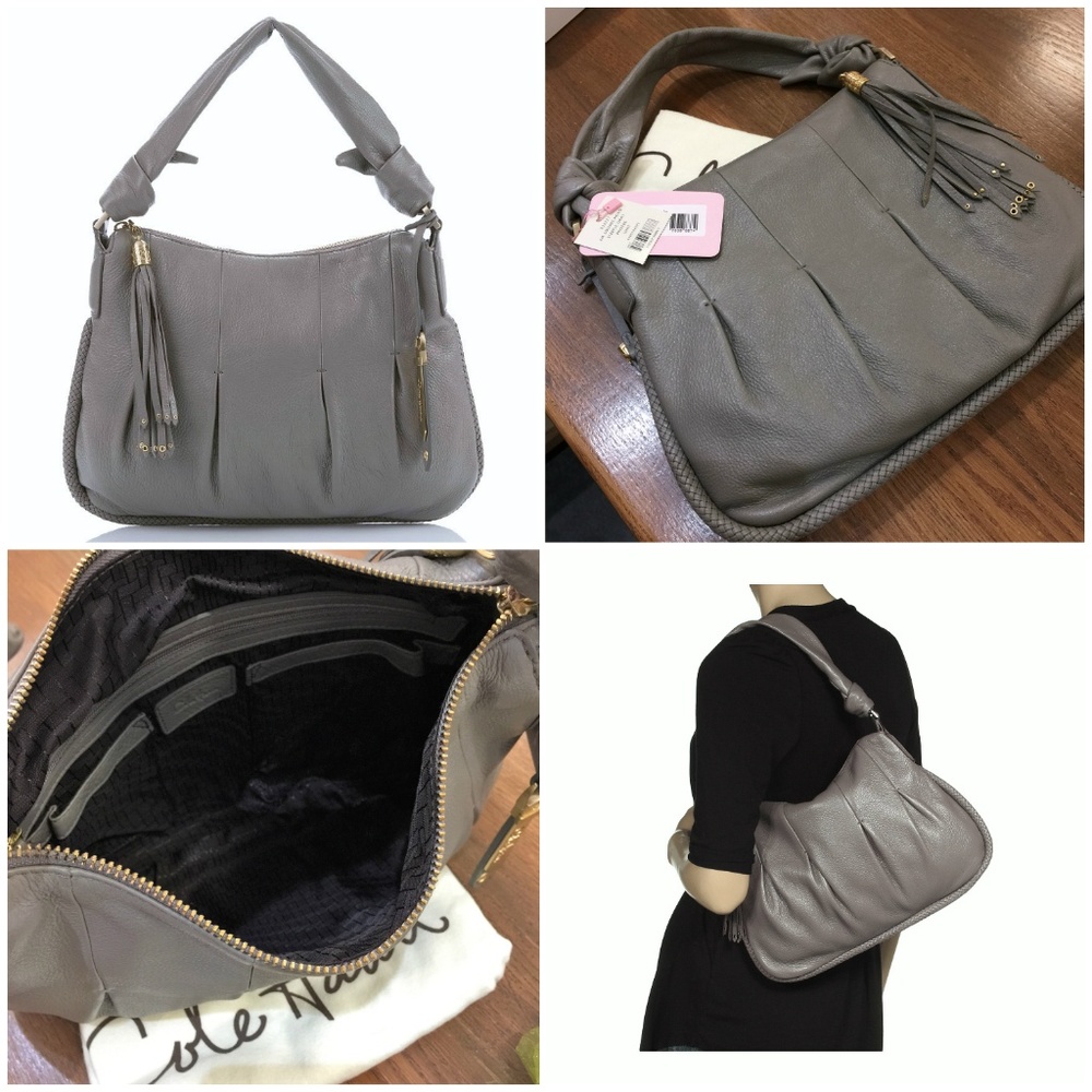 $495 NEW W/ Tags Cole Haan Taupe Leather Bag Purse